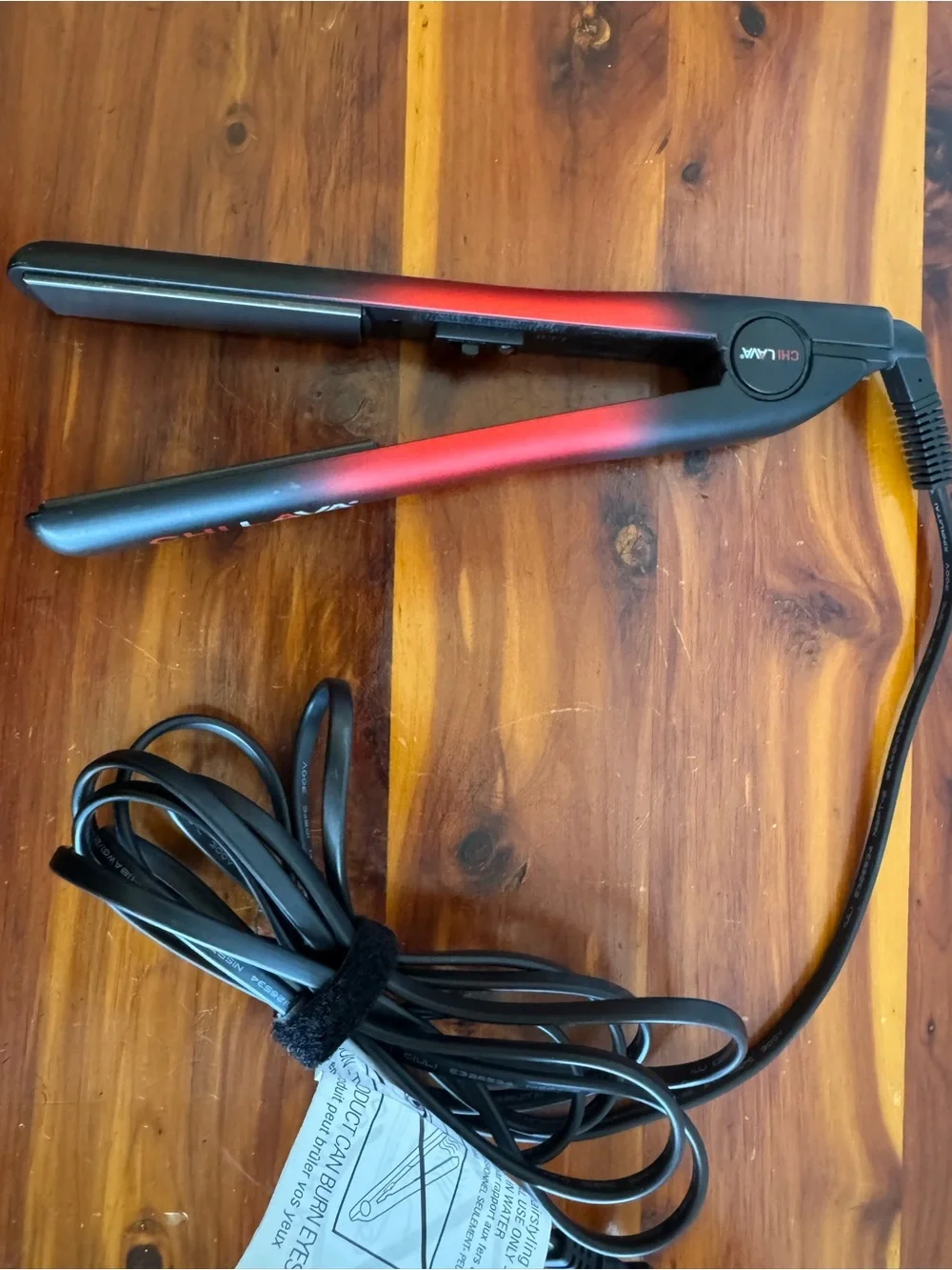 CHI LAVA Red and Black Straightener -  Flat Iron